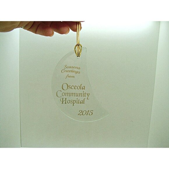 Osceola Community Hospital Mixed Clear Glass Dated Christmas Holiday Ornaments - Picture 8 of 11